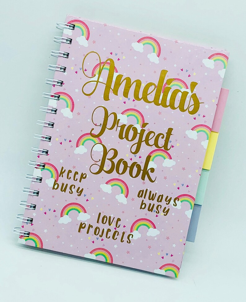 Project Notepad Personalised Rainbow Notebook A5 Note Book Etsy UK