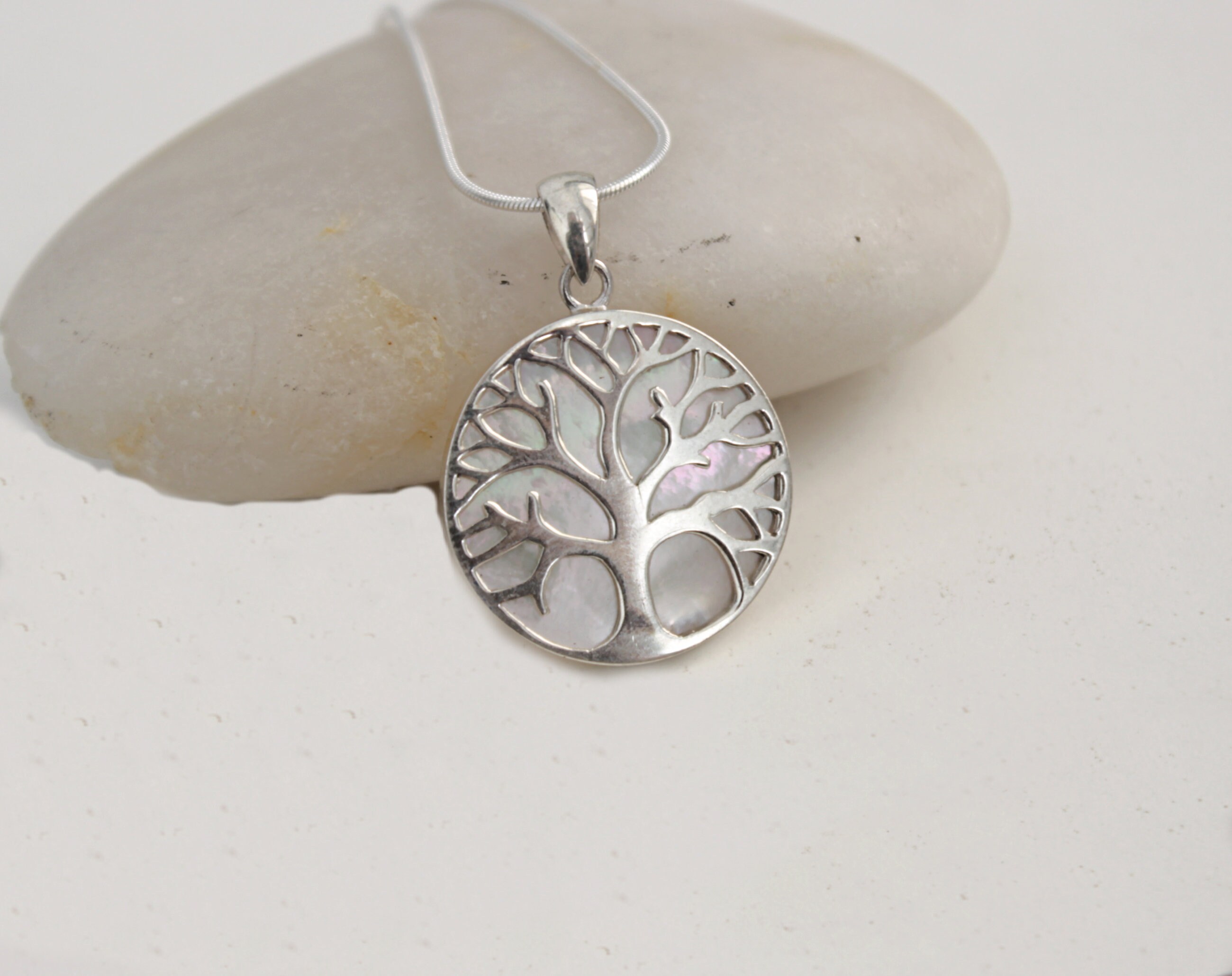 Mother of pearl tree sale of life necklace