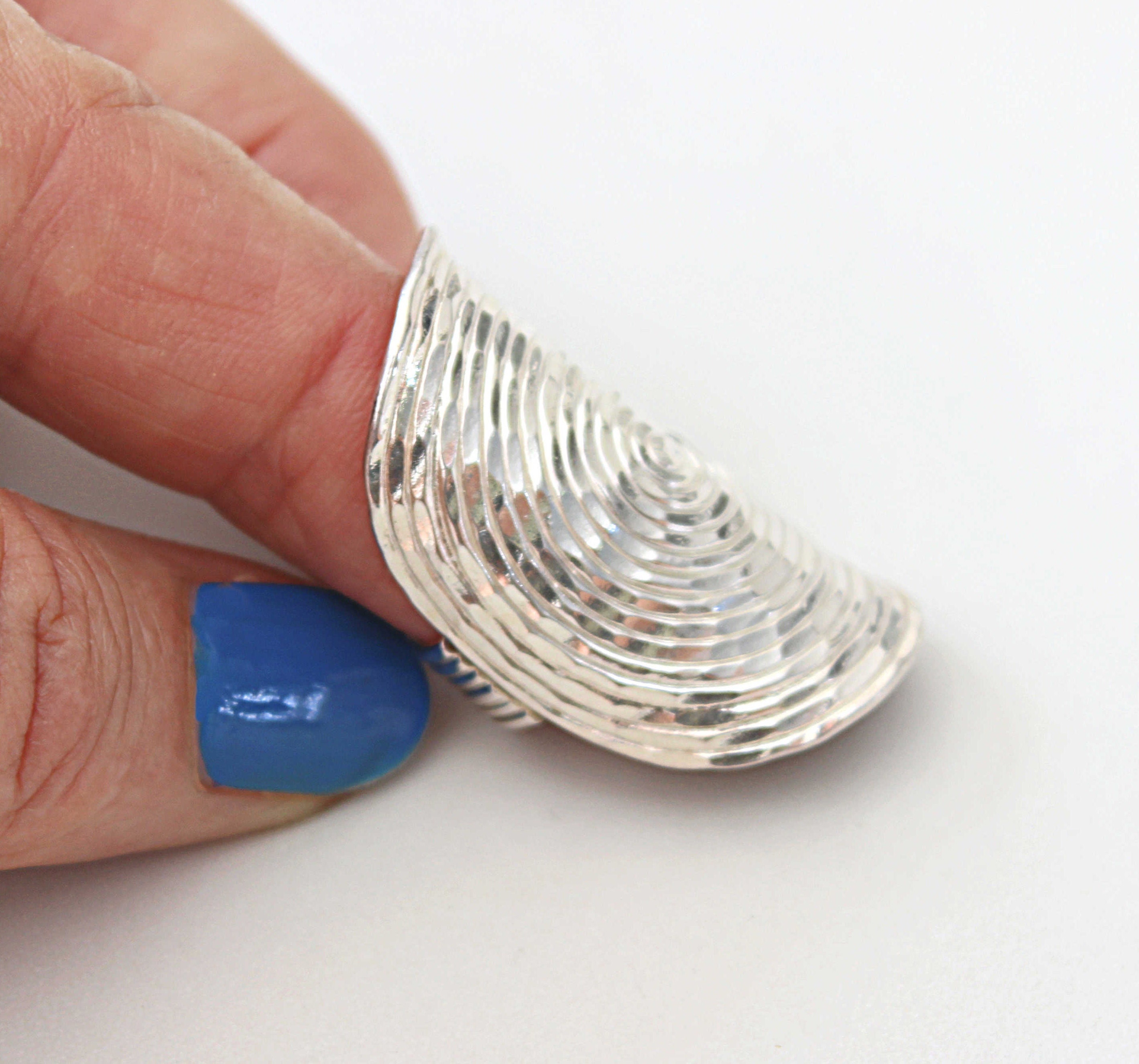 Dicker Ring Größe 7, Sterling Silber Ring 56,6 Gramm, Schildring