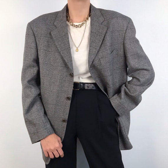 Oversized Plaid Blazer