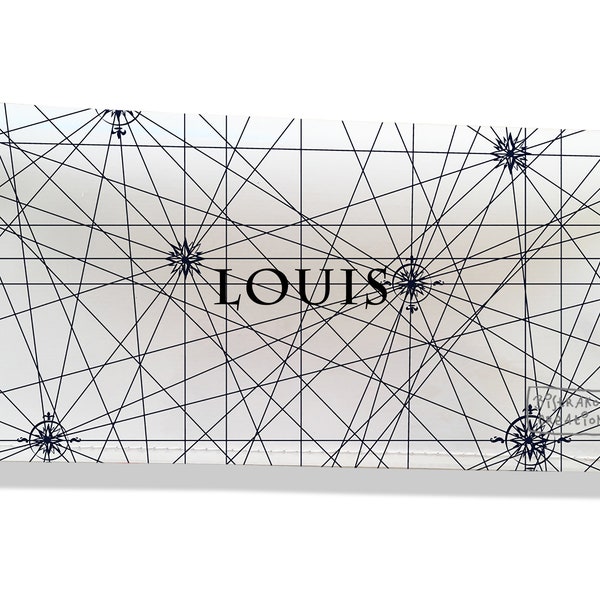 Porte-chéquier homme motif Carte maritime