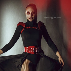 Strój wampira, kostium na Halloween, kostium czarownicy, biżuteria czarownicy, kostium cosplay, uprząż na Halloween, pas gorsetowy, uprząż na ramię