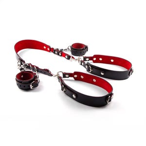 Thigh sling bondage kit, Leg spreader, Bondage gear, Restraints, Spreader bar, Bondage harness, Handcuffs, Thigh cuffs, Thigh harness MATURE