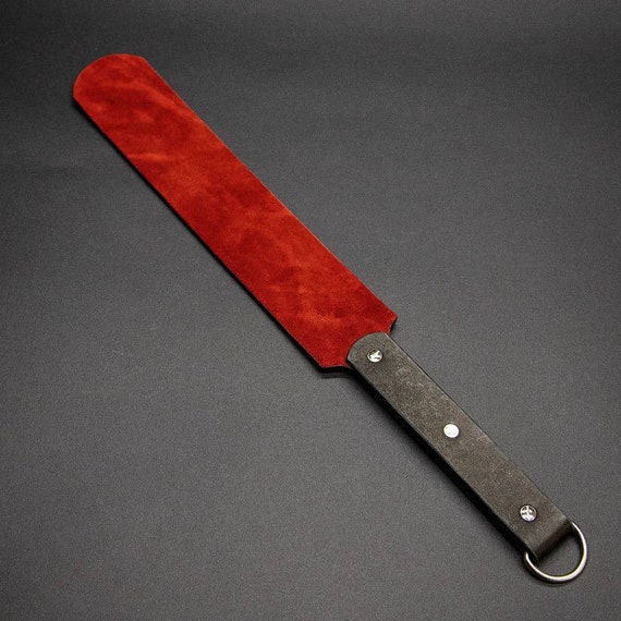 Leather bdsm spanking paddle with the suede lining, bdsm gear, bdsm toys