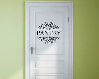 Pantry Decal - Laundry Room Decal - Restroom Decal (Please read entire description before ordering)