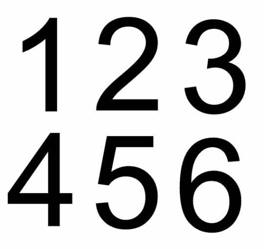 Number Vinyl Decals Set of numbers decals stickers labels Etsy