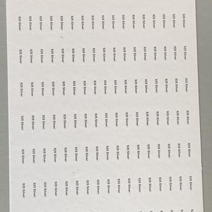 Autocollants/billets en argent 925