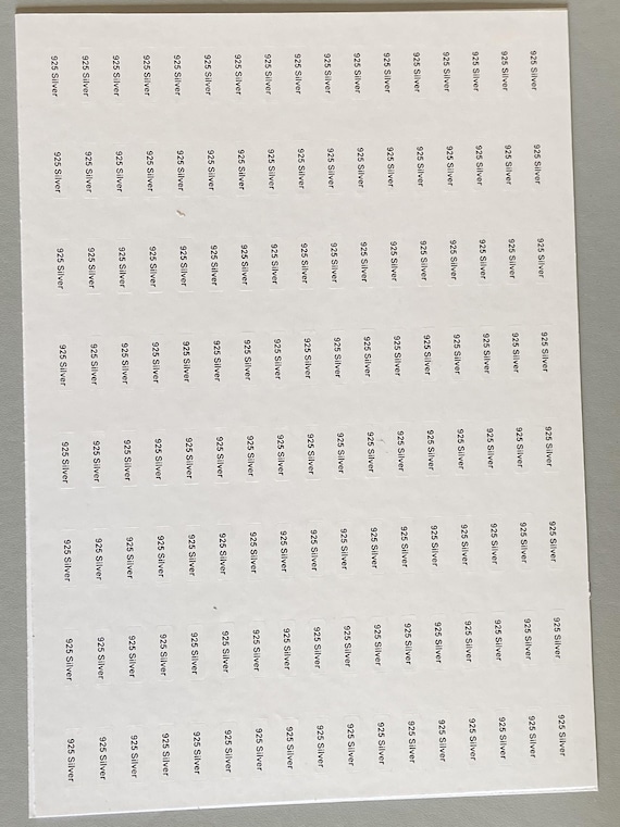 925 Silver Stickers/tickets - Etsy UK