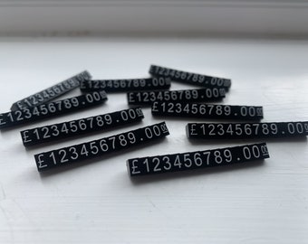 3mm Price Display Cubes Black