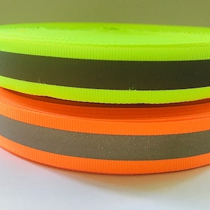 Nastro riflettente in grosgrain da 7/8 pollici, luminoso al buio, nastro riflettente a strisce, nastro di sicurezza