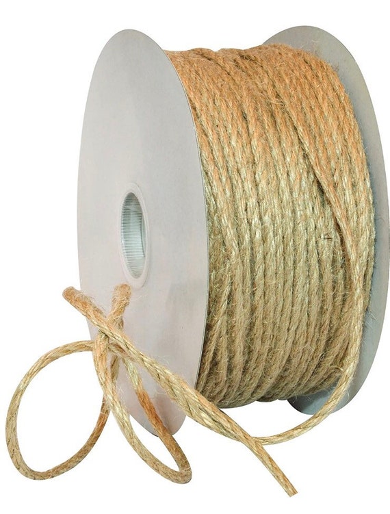 100% Natural Burlap Jute Cord I Rope Ribbon 4MM Price for 5 Yards Available  in 5 Colors 
