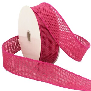 1.5'' Natural High Quality Burlap Ribbon With the Wire on the Edge Price per yard Available in 9 colors image 7