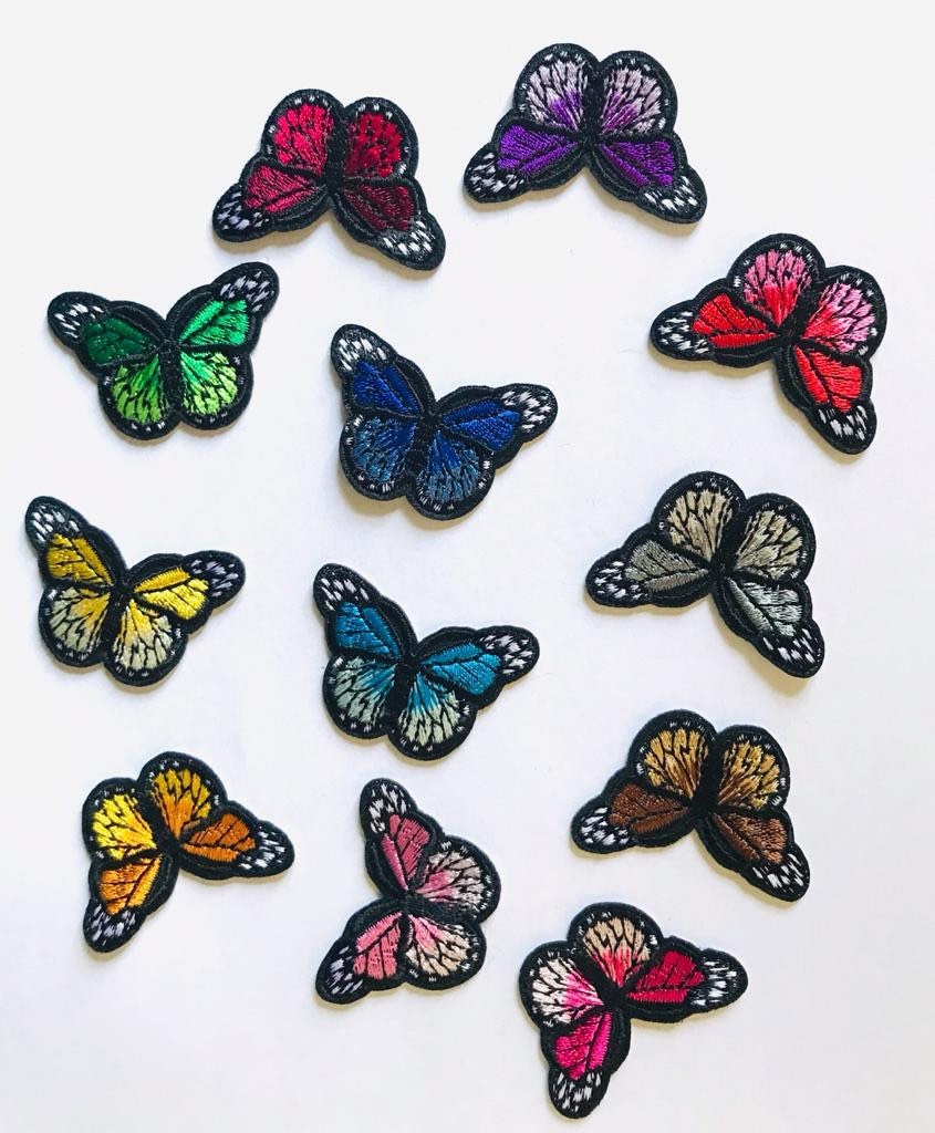 Butterflies Iron-on Patches 2-piece Butterfly Patch Set 