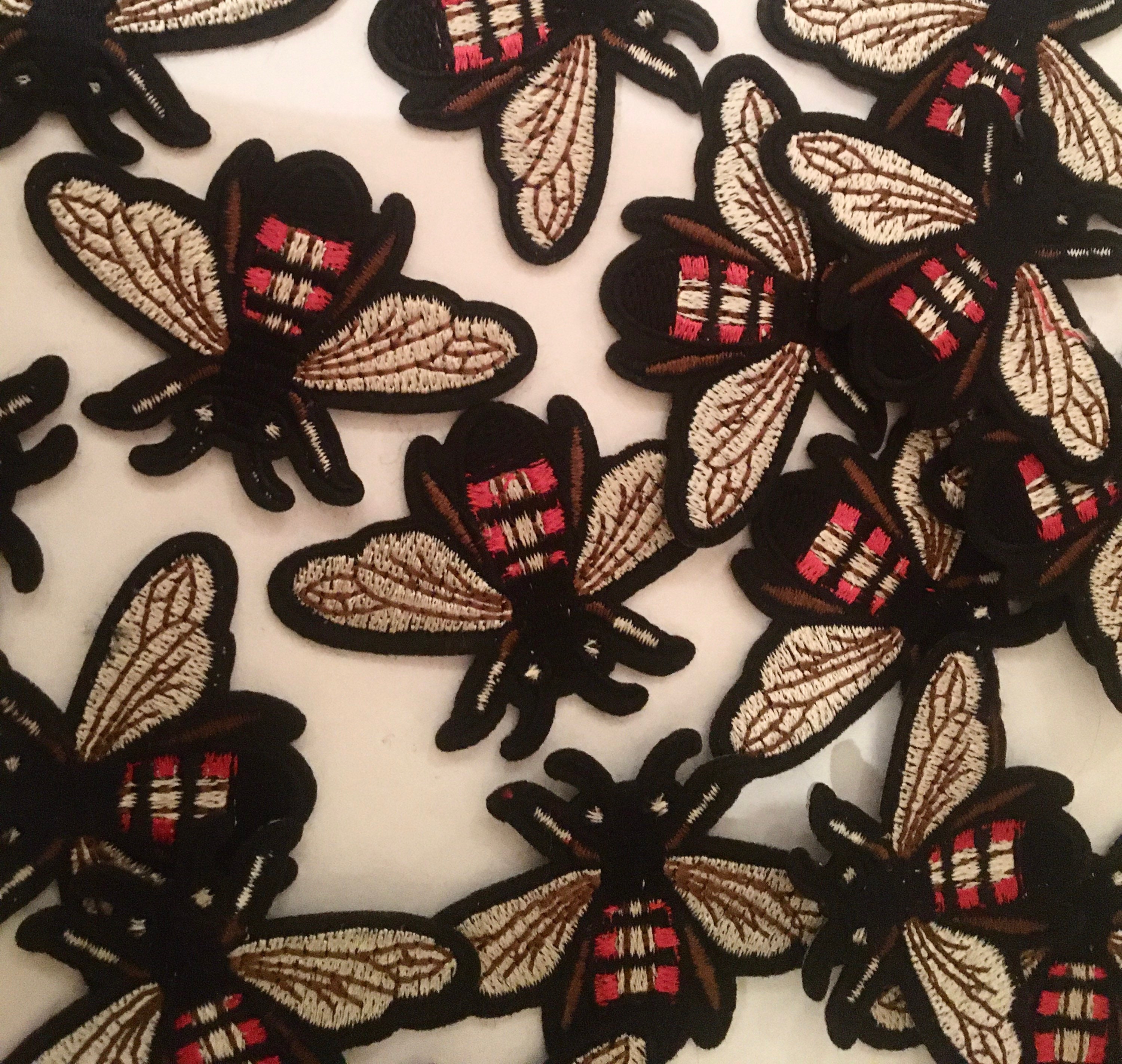 Hand Crafted Gucci Floral Butterfly iron on Patch Set Gucci Butterfly Iron Patches - Etsy Canada main image 2