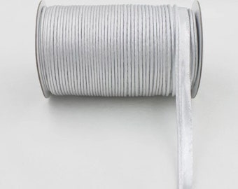 10 yards of 1/2" width Satin Gold and Silver Metallic Piping Binding Tape with 1mm cord size