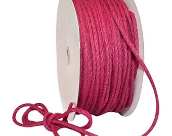 100% Natural Burlap Jute Cord I Rope Ribbon 4MM  Price For 5 Yards