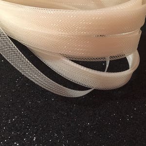 5/8 Inch wide Polyester Soft Horsehair Braid Available in Black, Ivory, White Selling Per 5 Yards