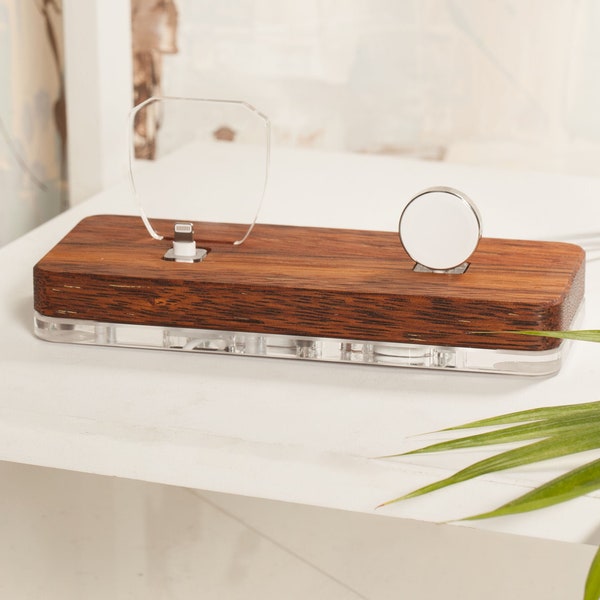 Apple Watch Dock IPhone Docking Station Apple Watch Stand  IPhone Dock Wood Stand Airpods Charging Docking Station Organize Stand