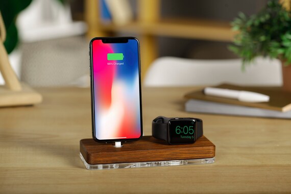IPhone X Max Soporte de Apple Watch iPhone XR Estación de | Etsy