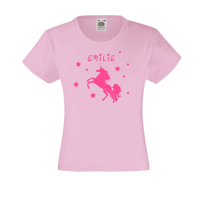 Unicorne Girls T-shirt Fruit of The Loom