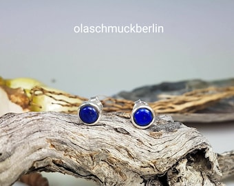 Silberohrstecker mit Lapislazuli