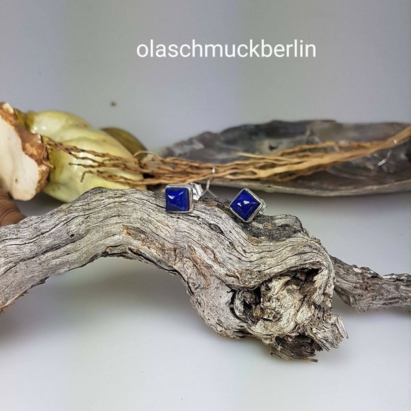 Silberohrstecker mit Lapislazuli