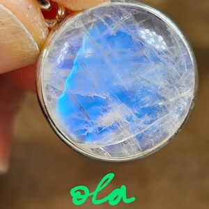 Silber Anhänger mit Mondstein