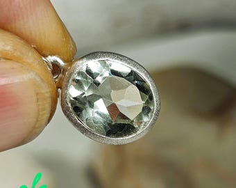 Silberohrringe mit Prasiolith