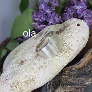 Ring aus 925 Silber mattiert ,massiv