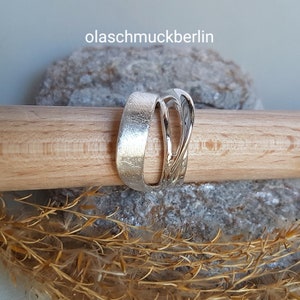 Handgertigter Silberring mattiert