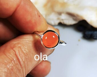 Karneol Ring in Silber gefasst