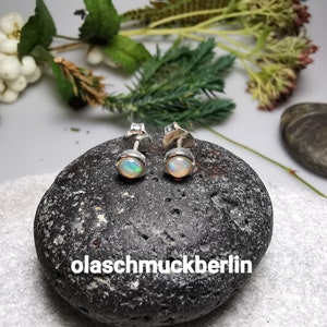 Silberohrstecker mit Opal