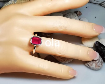Sterling Silver Filigree Ruby Ring – Vintage Boho Red Stone Jewelry
