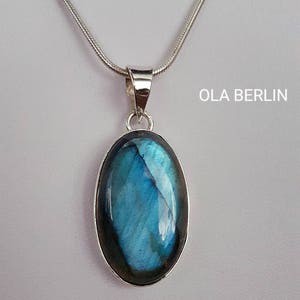 Silber Anhänger mit Labradorit