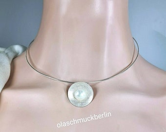 Silber Anhänger mit Süßwasserperle