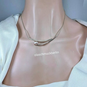 Silber Kette mit eine Süßwasserperle
