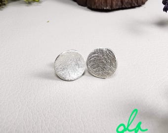 Ohrstecker aus 925 Silber rund matt
