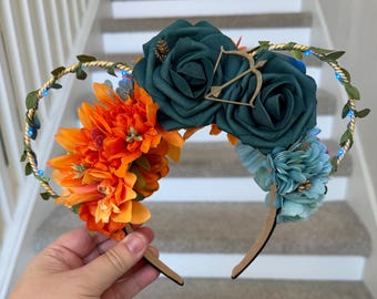 Merida Inspired Floral Mouse Ears | Brave Wire Mickey Crown