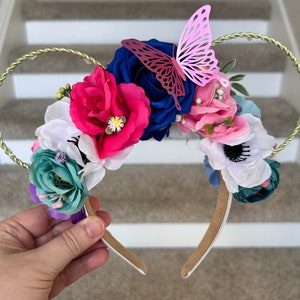 Mirabel Inspired Mouse Ears | Floral Mouse Ears | Character Ear | Wire Mouse Ears | Mickey Ears | Minnie Ears | Floral Mickey Ears | Encanto