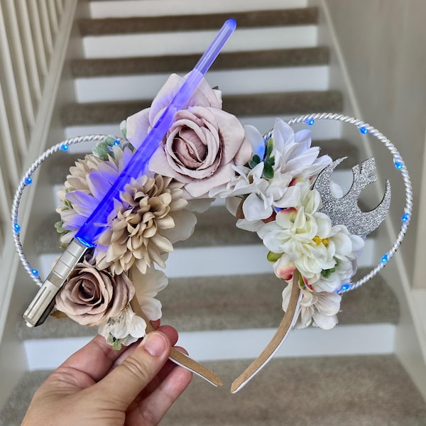 Rebel Princess Mouse Ears | Star Wars Floral Wire Mickey Headband
