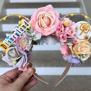 Disneyland Inspired Mouse Ears | Fantasyland Floral Wire Mickey Headband