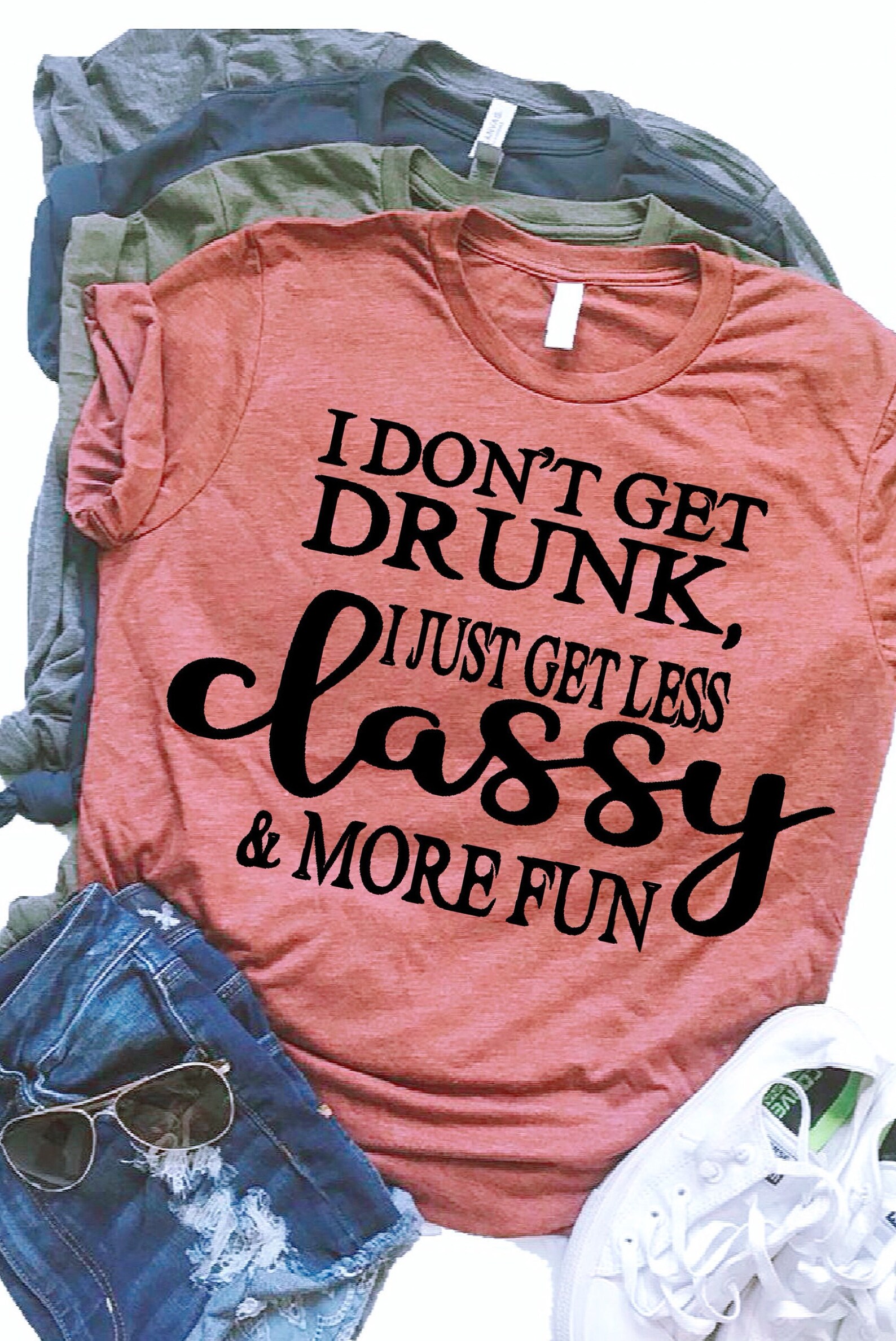 I don't get drunk I get less classy and more fun drinking Etsy