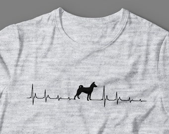 Basenji T Shirt - Basenji Heart Rate Signal - Basenji Heart Shirt - I Love Basenjis - Gift For Basenji Lover