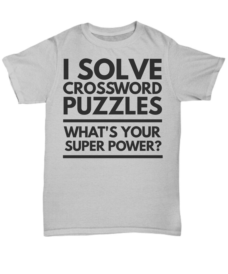 Crossword Shirt Unisex Crossword Tee Crossword T Shirt Etsy