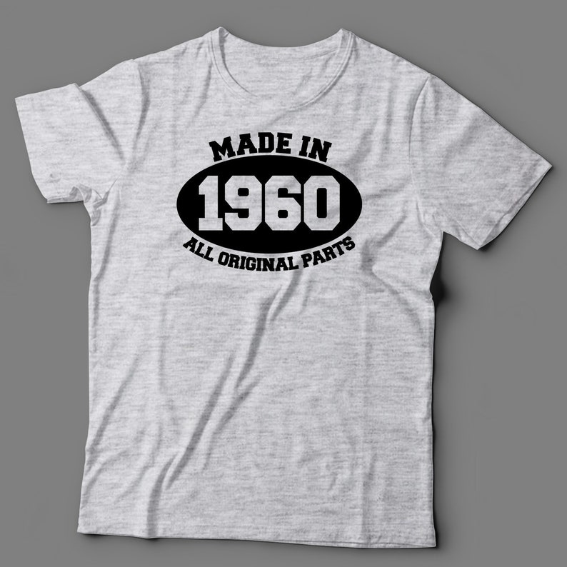 Made in 1960 Birthday Gift Year 1960 Shirt Born in 1960 - Etsy