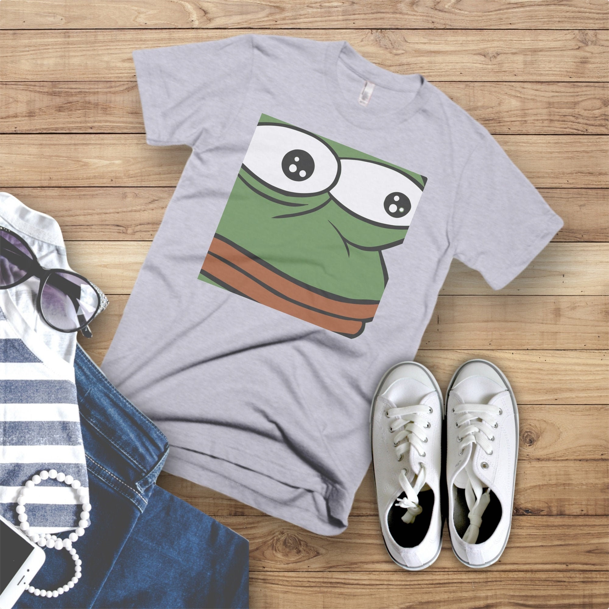 Kids Pepega Pepe T-Shirt Emote Black : : Clothing, Shoes & Accessories