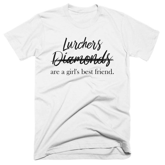 I Love Heart Lurchers Ladies Fitted T-Shirt
