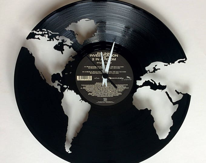 Horloge de disque vinyle (Monde)