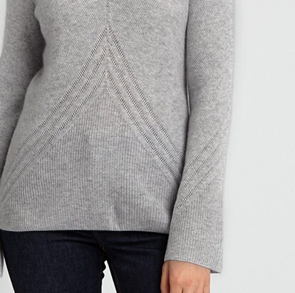 Pretty Pale Grey Cashmere Sweater - Etsy