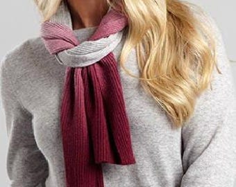 NEW 100% CASHMERE Pink Dip Dye  Scarf